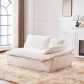 138 Modular Cloud Couch Sectional Couch with Deep Seats Wide Armrests and Multiple Pillows Boneless Couches Sofas Loveseat for Bedroom/Living Room/Apartment/Office (White Right)