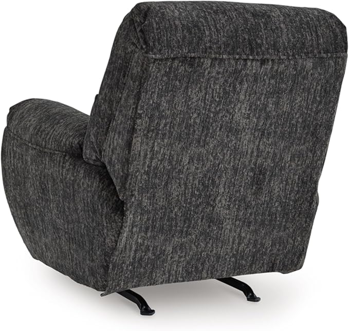 Signature Design by Ashley Rampant Casual Manual Rocker Recliner with Pillow-Top Arms Gray