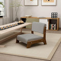 Japanese Floor Chair with Back SupportLow-Back Meditation Floor Seat with Soft CushionPortable Wood Armless Tatami Chair Meditation Living Room Bedroom Bay WindowReading