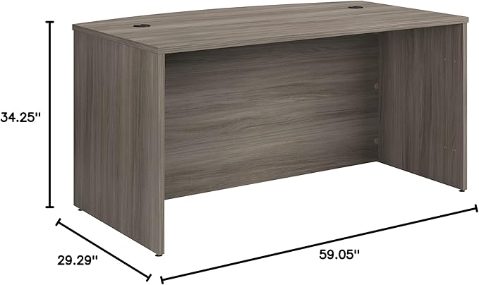 OfficeWorks by Sauder Affirm 60'' Bow Front Desk Shell L: 34.25'' x W: 59.06'' x H: 29.29'' Hudson Elm