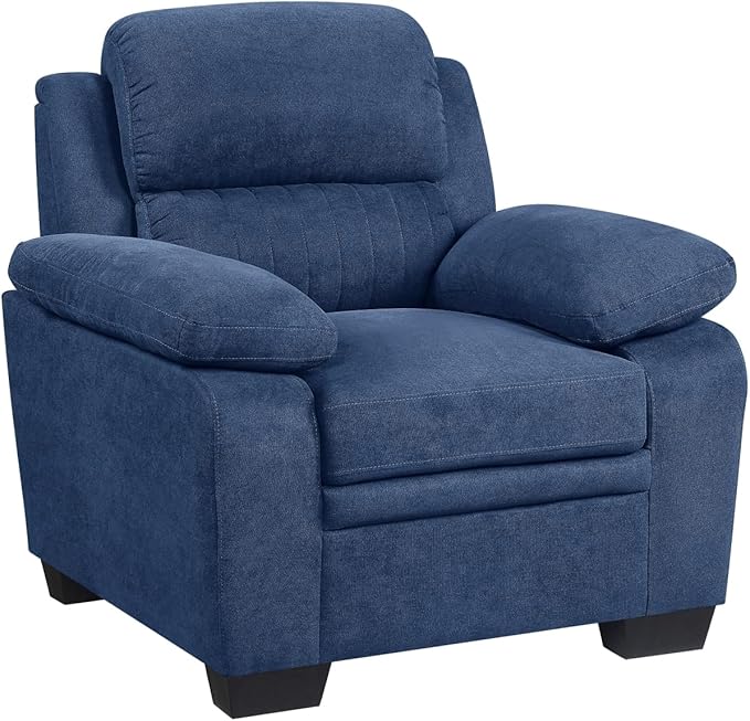 Plush Seating Chair with Channel Tufting - 35 Tall Modern Contemporary Living Room Accent Chair