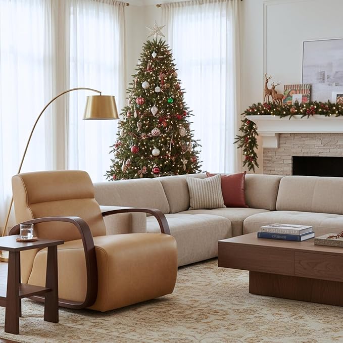Swivel Accent Living Room Chairs Set of 2 Upholstered Single Sofa Chair Faux Leather Armchair with Solid Metal Base Comfy Reading Side Chair for Bedroom Home Office Corner Brown PU