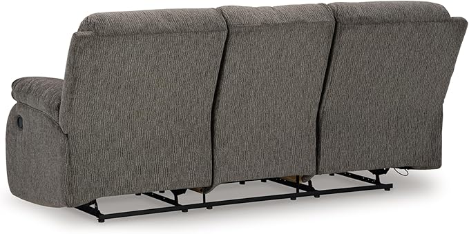 Signature Design by Ashley Scranto Contemporary Manual Reclining Sofa Gray