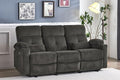 80'' Power Reclining Sofa with Heat and Massage Electric Reclining Couch with Extended Footrest Wall Hugger 3-Seater Recliner Sofa with USB Ports Cup Holders for Living Room