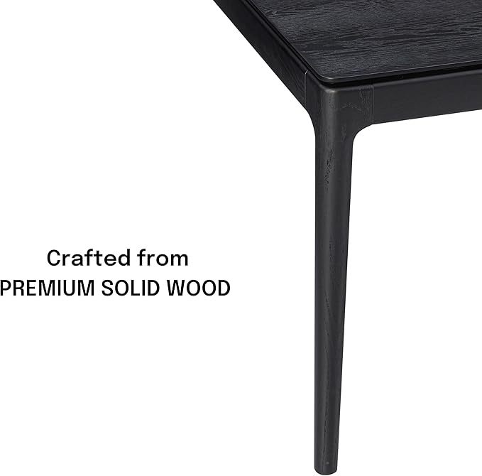 NTC Mingle 71 Inch Modern Design Rectangular Dinner Table for Dining Room Living Room Furniture Effortless Assembly Burnt Black