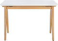 SAFAVIEH Home Collection Reid Oak/ White Computer Table Home Office Work Study Desk