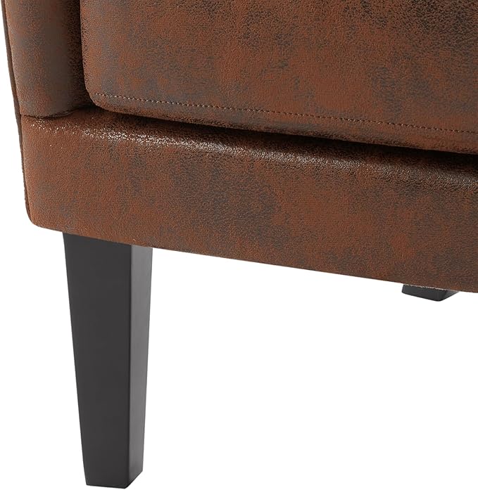 Christopher Knight Home Lorenzo Fabric Studded Club Chair Brown 36D x 26.75W x 41.5H in