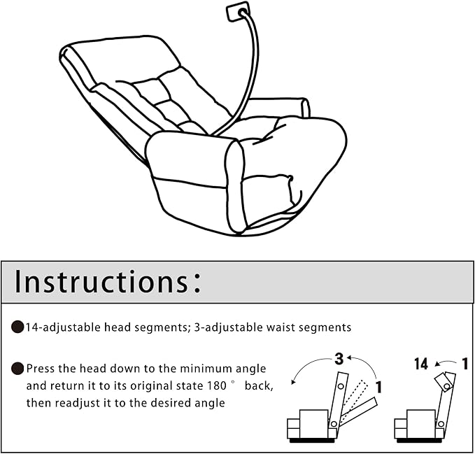 Gwen Upholstered 360° Swivel Chair Lounge Chair with Adjustable Backrest/Headrest Metal Frame Living Room Lounge Sofa and Phone Holder Comfy Bean Bag Chair Beige