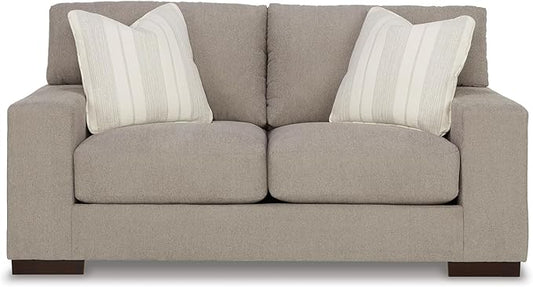 Signature Design by Ashley Maggie Contemporary Loveseat for Living Room Light Brown