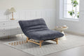 KEVINSPACE Modern Round Sofa Chair Round Chaise Lounge Fluffy Lazy Bean Bag Chairs for Adults Comfy Corduroy Upholstered Barrel for Living Room Salon Office White No Assembly Grey