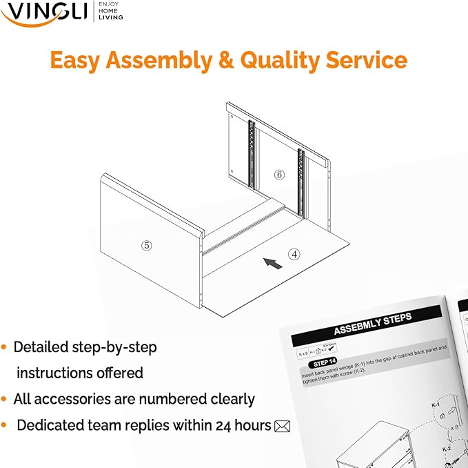VINGLI 2 Drawer File Cabinet Home Office Filing Organizer for Letter Legal A4 Size File Folder Storage Modern Style Fluted Design Wood Lateral Filing Cabinet Printer Stand Archivador White
