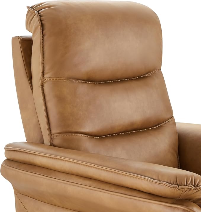 Power Recliner Chair with Adjustable Headrest and Footrest Dual Motor Leather Reclining Chair with USB/Type-C Charging Zero Gravity Modern Electric Recliner for Adults Living Room Bedroom