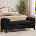 Chifee &amp Vingol 66 End of Bed Bench King Size Upholstered Boucle Bench for Bedroom Entryway Black