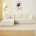 96” Modular Sectional Sofa Couches l-Shape Couch 3 Seat Modular Sofa Memory Foam Sectional Couches for Living Room Cloud Couch with Oversized Chaise (Beige Left Facing Chaise)