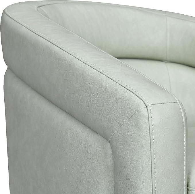 Armen Living Desi Mint Leather Swivel Accent Chair