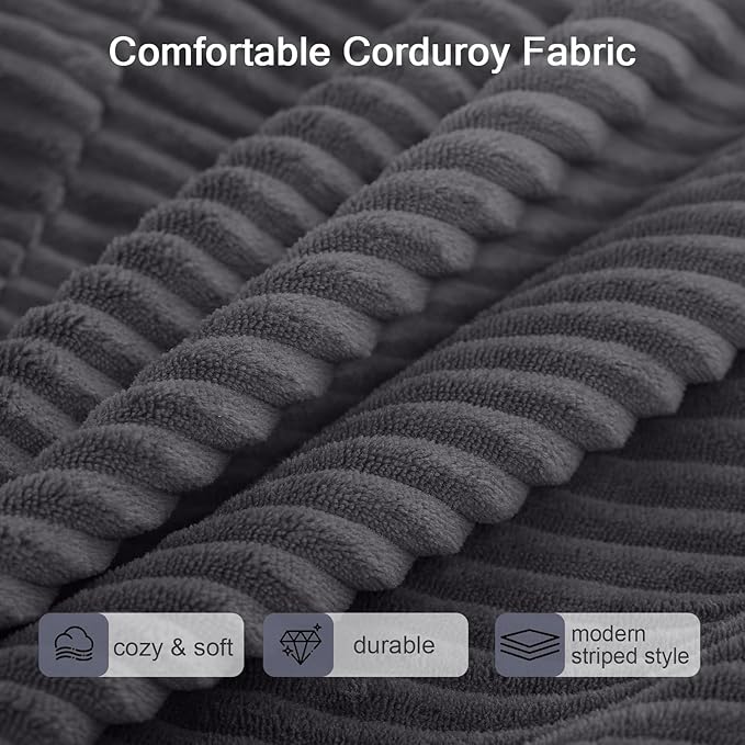 COMAX Boneless Couch Futon Sofa Bed Couches Versatile Queen for Living Room 79 4 in 1 Convertible Sleeper Corduroy Couch Foam in a Box Foldable Fold Out Floor Mattress No Assembly Required Grey
