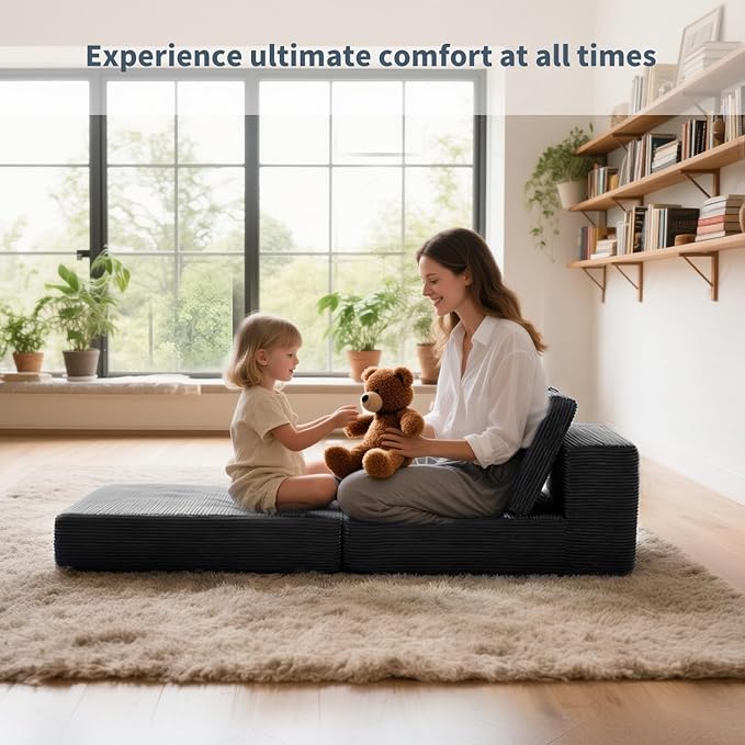 FILUXE Modular Sectional Sofa Modern Modular Sofa Couch with Deep SeatComfy Cloud Couch Sectional Couches for Living Room Bedroom and Apartment1-SeaterDark Grey