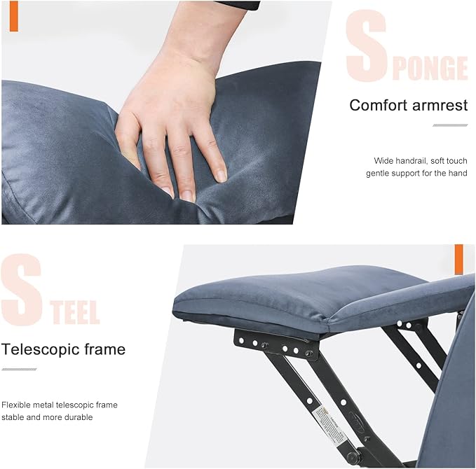 DAZONE Grey Small Power Lift Recliner Chair for Elderly - Quiet Motor Electric Recliner with Overstuffed Comfort with Space-Saving Design for Living Room Bedroom