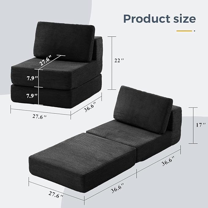 FILUXE Modular Sectional Sofa Modern Modular Sofa Couch with Deep SeatComfy Cloud Couch Sectional Couches for Living Room Bedroom and Apartment1-SeaterDark Grey