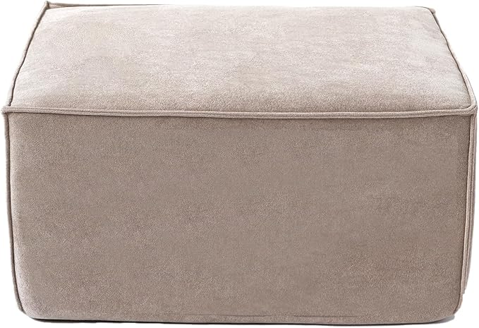JACH Sofa Ottoman Module Minimalist Comfy Breathable Ottoman Footstool Paired with Sofa Couch for Living Room Apartment Brown