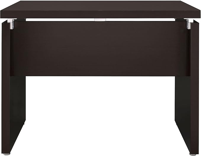 BOWERY HILL Writing Desk 39.25 in Wide Cappuccino Finish Contemporary Style with Floating Top and Keyboard Drawer Home Office Desk for Work or Study