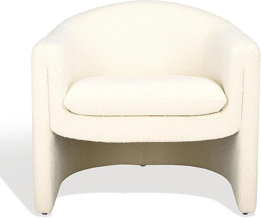 SAFAVIEH Couture Collection Laylette Ivory Boucle Accent Chair (Fully Assembled)