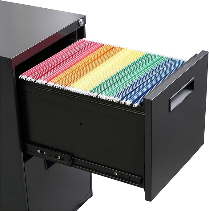 Alera PA54-2820CH Two-Drawer Metal Pedestal File 16w x 19-1/2d x 28-1/2h Charcoal Charcoal