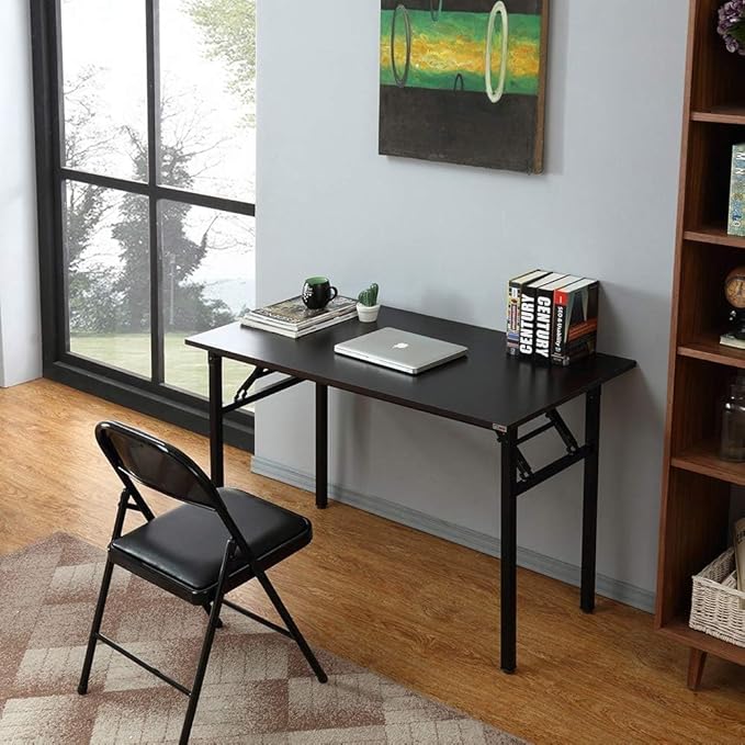 Need Home Office Desk 47 inch - No Assembly Folding Computer Table with BIFMA CertificationComputer Table Workstation Perfect for Teens/Office/Home