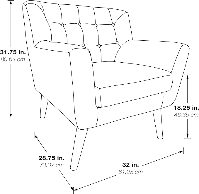 OSP Home Furnishings Arm Chair 32W x 28.63D x 31.63H Green