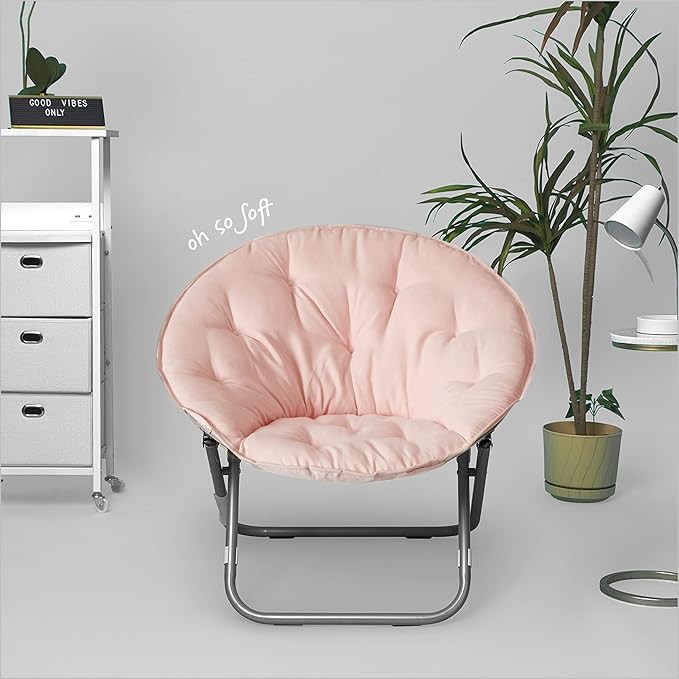 Urban Lifestyle Micromink Saucer Chair Blush