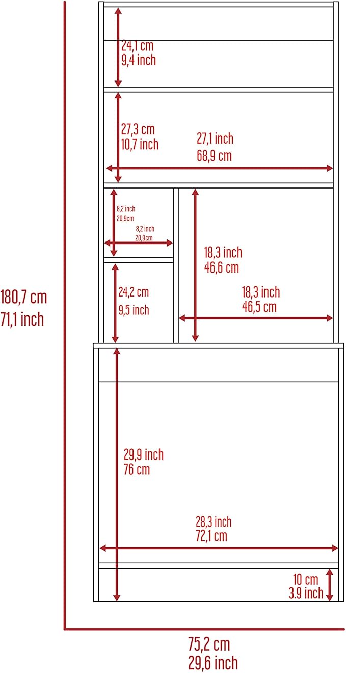 Computer Desk with Hutch and Bookshelf 29.6 Inch Study Writing Desk Study Table with Storage Shelves Modern Gaming Desk Home Office Desk Laptop Notebook PC Workstation Black