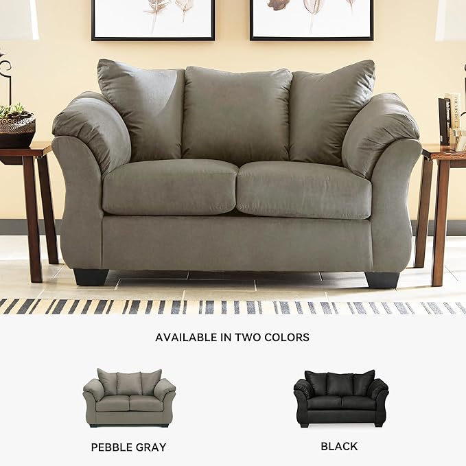 Signature Design by Ashley Darcy Casual Plush Loveseat Grayish Brown