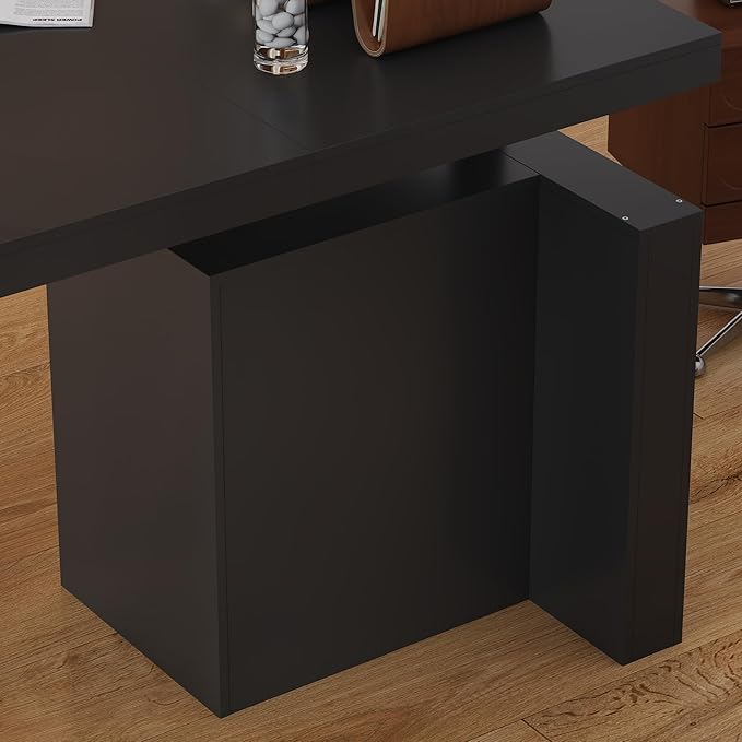 Electric Standing Desk 29.5-44.1 Height Adjustable Computer Desk with Drawer and Storage Cabinet Memory Study Writing Gaming Table for Home Office Black
