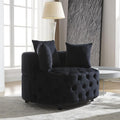 Oversized Accent Chair for Living Room &amp Bedroom Barrel Chair Large Velvet Chair Sofa Lounge Chair Leisure Club Upholstered Armchair with 3 Pillows &amp Wood Legs