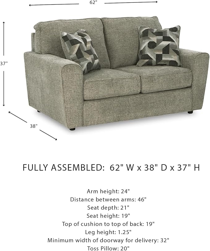 Signature Design by Ashley Cascilla Casual Loveseat Light Gray