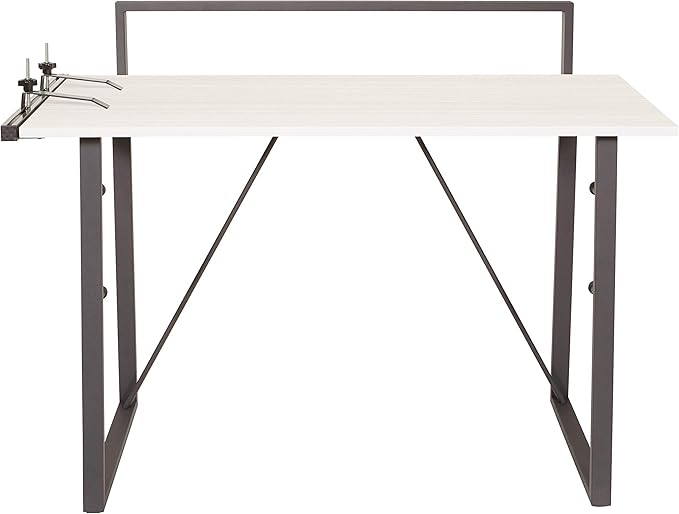OSP Home Furnishings Tinker Desk with Storage Light Grey