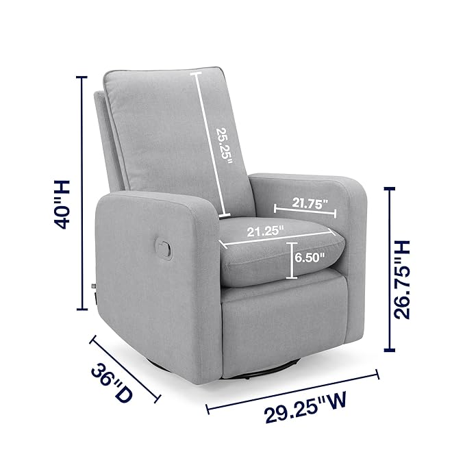 GAP babyGap Cloud Recliner with LiveSmart Evolve - Sustainable Performance Fabric Grey