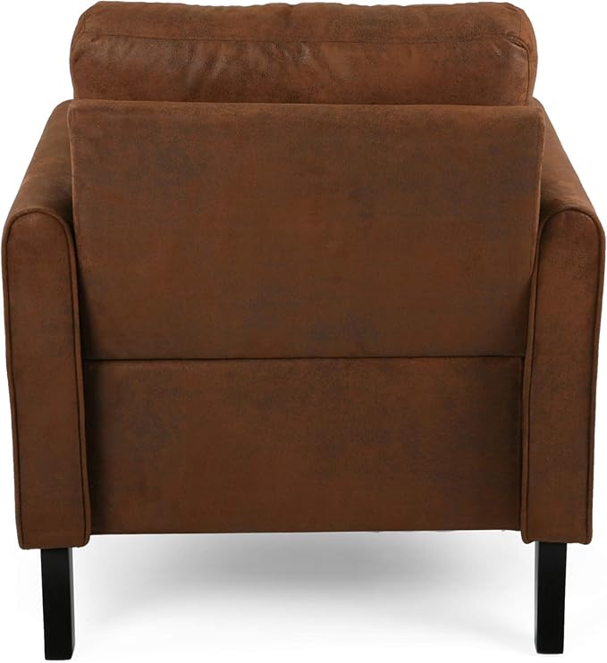 Christopher Knight Home Bunny Contemporary Club Chair with Plush Microfiber Cushions Brown and Black Emerald Gold