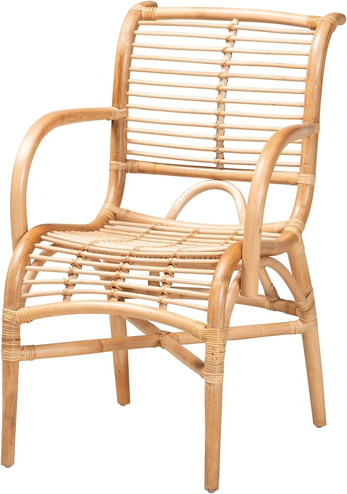 bali &amp pari Seminyak Modern Bohemian Natural Rattan Accent Chair
