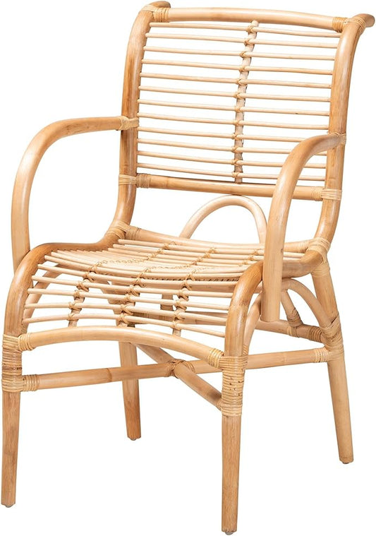 bali &amp pari Seminyak Modern Bohemian Natural Rattan Accent Chair