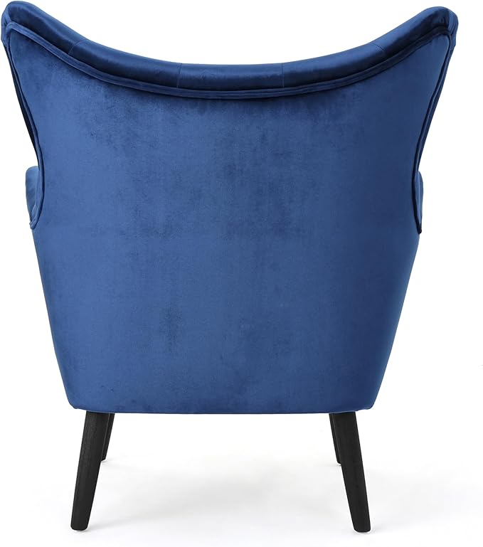 Velvet Button Tufted Wing Back Accent Chair Modern Arm Chair for Living Room/Bedroom/Office Guest Reception