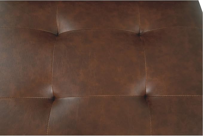 Signature Design by Ashley Sidewinder Mid-Century Modern Faux Leather Accent Chair Brown