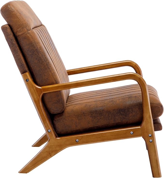 Wood Frame Armchair Accent Chair Lounge Chair for Living Room