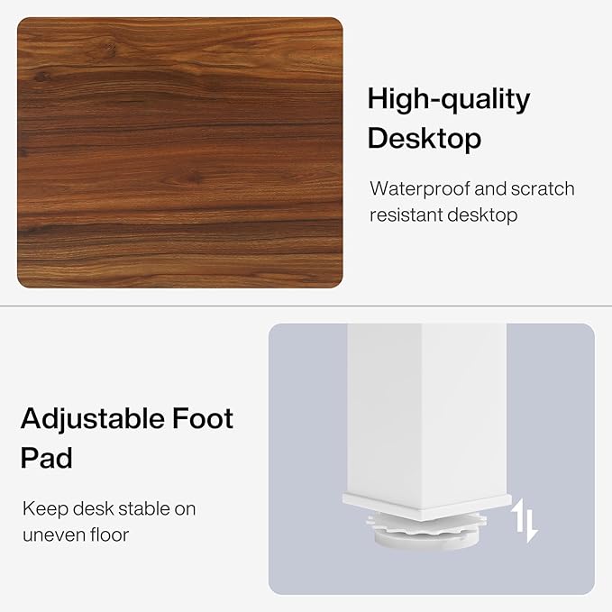 Tribesigns 78.7 Inches Extra Long Computer Desk 2 Person Desk Double Long Desk Workstaion for Home Office (Walnut+White)