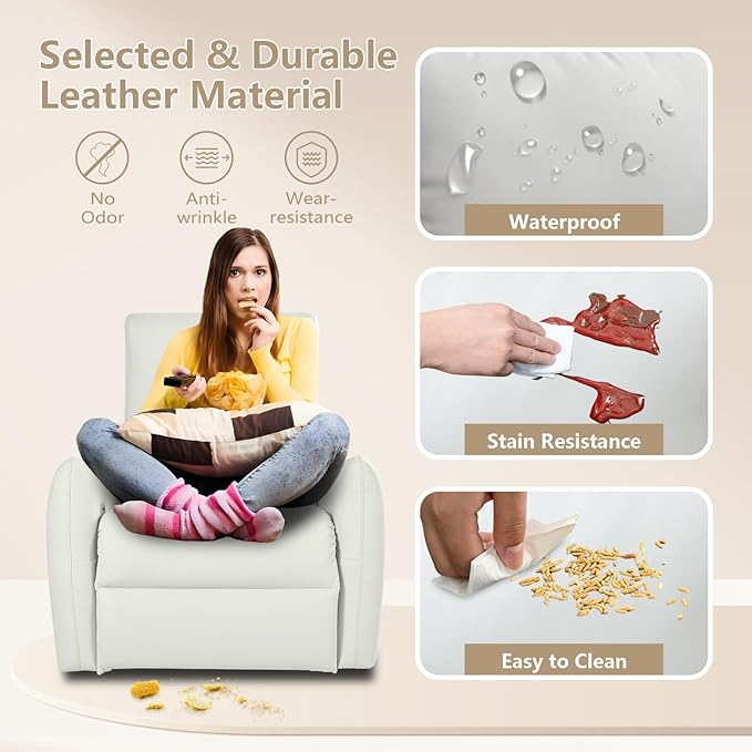 cinkehome Wall Hugger Power Recliners for Small Spaces Electric Recliners with USB Modern RV Recliner Chair for Living Room Apartment