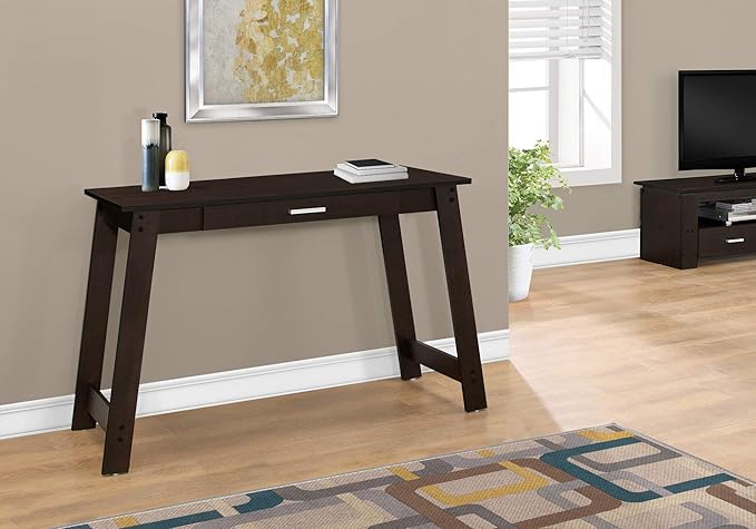 Computer Desk Home Office Laptop Storage Drawers Work Brown Laminate Contemporary Modern