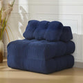 Folding Sofa Bed Convertible Sleeper Chair with Pillow Foldable Mattress&ampSide Pocket Portable Fold Out Chair Bed Comfy Floor Sofa Lounge for Living Room Bedroom Blue Single