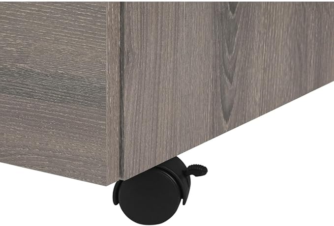 Rolling Mobile 3-Drawer File Storage Cabinet with Silver Colored Drawer Handles Home Office Printer Stand with 5 Casters Easy to Assemble