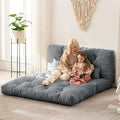 Folding Sofa Bed Convertible Sleeper Chair with Pillow Foldable Mattress with Back Support Portable Fold Out Chair Bed Comfy Floor Sofa Lounge for Living Room Bedroom Dark Gray Full 80x54 Inch
