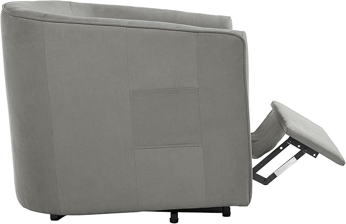 Power Lift Recliner Chair for Seniors Barrel Shape Recliner Chair with Footrest and Side Pocket Curved Armrests Lift Assist Lounge Chair Electric Lift Chair for Living Room (Grey12)